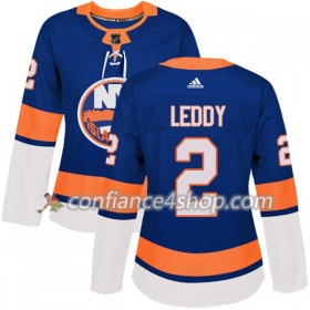 Adidas Maillot de Hockey New York Islanders Nick Leddy 2 2017-2018 Bleu Authentic - Femme